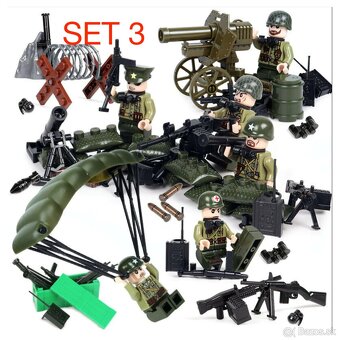 Rôzne sety vojakov 4 + doplnky - typ lego - nové - 3