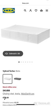 Predám 6 ks IKEA úložné diely Skubb - 3