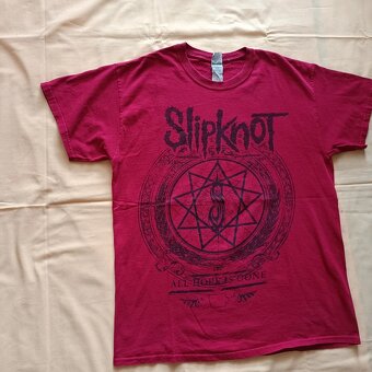 Slipknot červené tričko s potlačou y2k metal rock L - 3