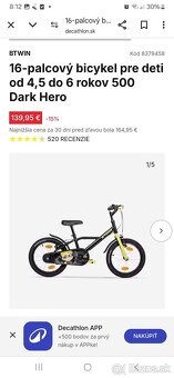16 palcovy bicykel pre deti od 4,5 do 6 rokov - 3