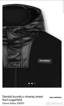 Nová detská bunda z vlnenej zmesi Karl Lagerfeld veľ.138 - 3