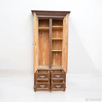 Prekrásna úzka starožitná skriňa, V207xS90xH45 - 3