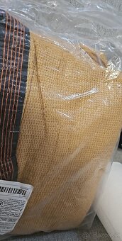 Tieniaca sieť 4 x 2 m s očkami, bežovo-žltá. Nová - 3
