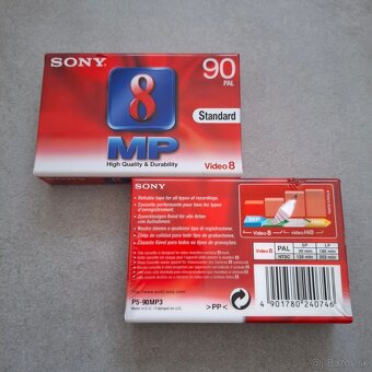 Sony Video8 MP90 kazety – 2 ks / nove - 3