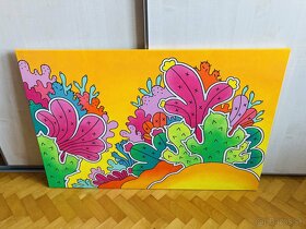 Veľký, ručne maľovaný obraz: Kaktusy - 3