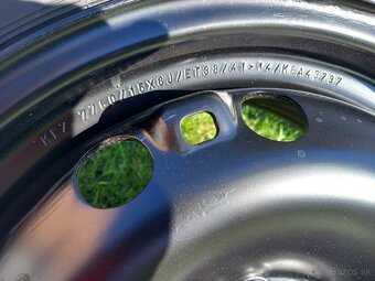 Plechove disky 5x100 r15 a 185/60 r15 zimne pneumatiky - 3