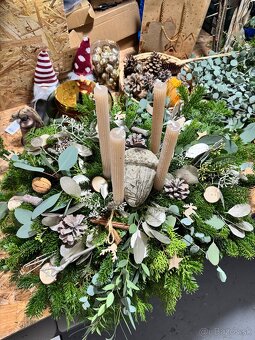 Adventny veniec - natural XL 70cm - 3