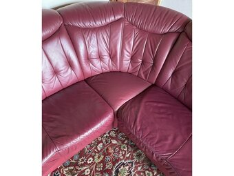 Luxusní rohová kožená sedací souprava, 3034 - 3