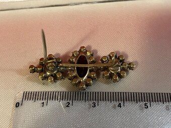 starožitna brošňa Český granát - 3