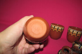 Keramické poháre, svietnik a vázička - 3