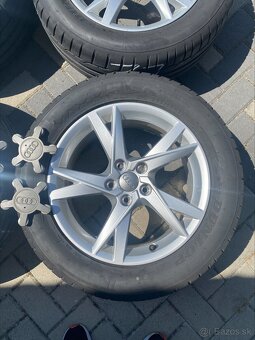Predám :Originál Alu disky AUDI A3 s letnými pneu 235/55 R17 - 3