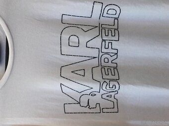 KARL LAGERFELD originál pánske tricko white XL - 3