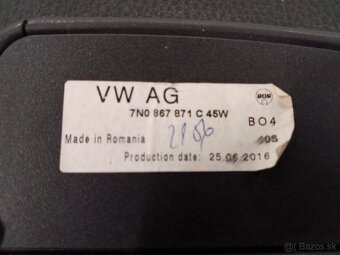 Kryt batožinového priestoru Volkswagen Sharan 7N0867871C 7N0 - 3