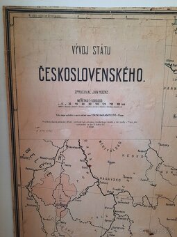 Mapa Československo 1922 - velky format 155 x 115 cm - 3