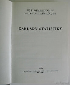 Predám knihu Základy štatistiky, autorov H. Bakytová a kol. - 3