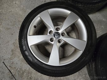 Hliníkové disky 5x100 + letné pneu 215/45r16 - 3