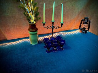 Sada modrých Poharov Bohemia - 3