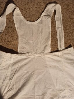 Biely pracovný plášť, zástera - 3