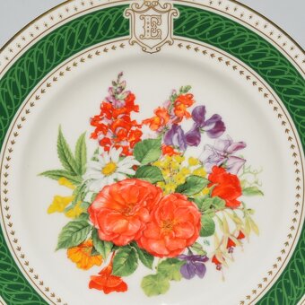 Krásne rozkvitnuté porcelánové taniere z Anglicka - 3