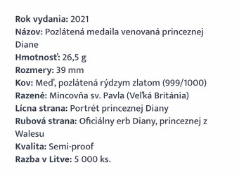 Pamatna minca diana pozlatena 999/1000 - 3