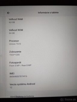 Tablet Lenovo+nabíjačka+puzdro - 3