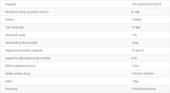 Predám kvalitne repasovaný kávovar Kalerm KLM 2601 White - 3