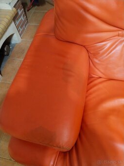 Kožený gauč set + stôl - 3