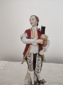 Nemecko Porcelánová soška muž značená - 3