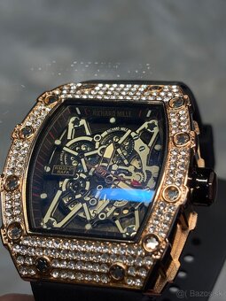 Richard Mille Zlaté Hodinky s Diamantmi - 3