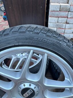 Hlinikove disky BBS 4x100 r17 + pneu - 3