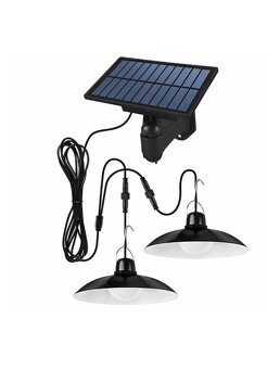 LED solárne svetlo s 2 lampami a diaľkovým ovládaním - 3