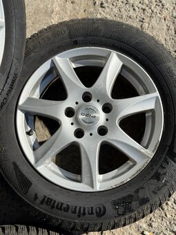 Predám elektrony 5x112 R15 zimné pneu 195/65 continental - 3