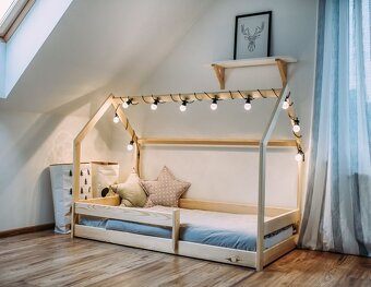 Detská drevená posteľ Domček 160x80 - 3