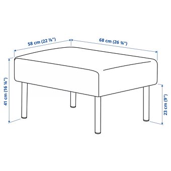 3 miestna pohovka IKEA GLOSTAD + Taburetka - 3