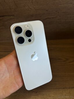 iphone 15 pro 256gb biely top stav - 3
