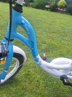 Nový detský bicykel Romet veľ. 16 modro biely - 3