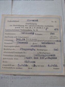 Dekrety a doklady Slovenský Štát plus ČSR - 3