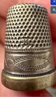 6 starožitných náprstkov, striebro, strieborné - 3