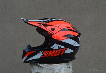 helma prilba čierno oranžová shot mx atv - 3