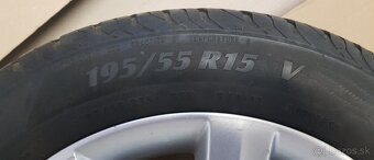 Letné pneu 195/55R15 s ALU diskami - 3