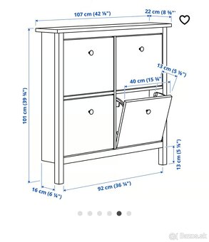 IKEA Hemnes skrinka na topánky - 3