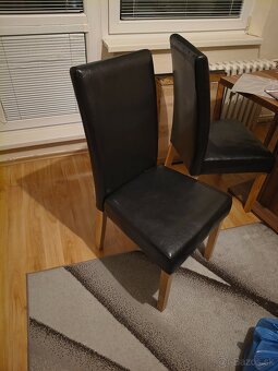 4 ks tmavohnedé stoličky - 3