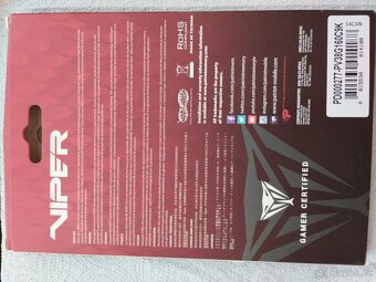 PC RAM 2 x 4 GB kit DDR3 1600 MHz Patriot Viper s chladičom - 3