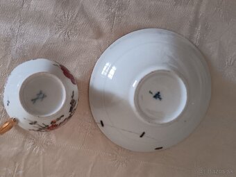 Míšeň, Meissen - malovaný porcelánový šálek - 3