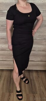 Karl Lagerfeld dámske čierne midi šaty - 3