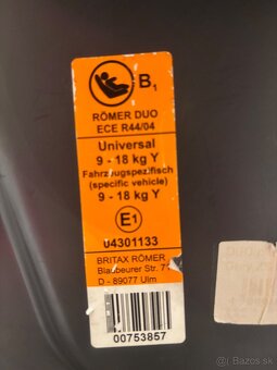 Romer britax 9-18kg - 3