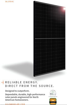 Predám čierne fotovoltaické panely Silfab, 370W, 9ks - 3