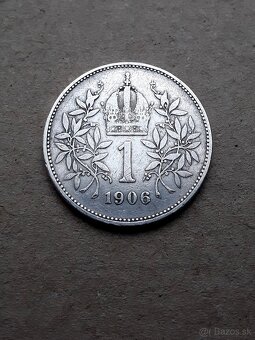 1 koruna 1906 bz, veľmi vzácna - 3