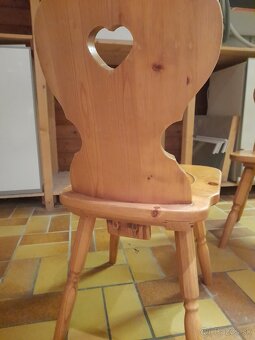 Drevene stolicky,cajova suprava 70te roky - 3