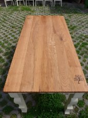 Masívny stôl v rustikálnom štýle - dub, javor - 3